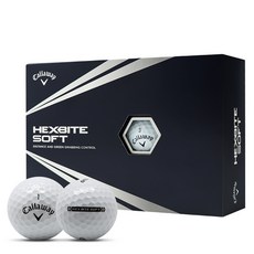 Callaway 卡拉威 HEXBITE 軟式3層高爾夫球, 1個, 12入, 白色