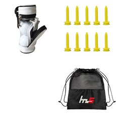 NAYASTYLE 高爾夫小球袋 + PE短球梯 10入 + 收納袋組, 混合顏色