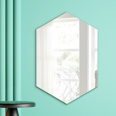 WEMIRROR 無題 無框六角一般鏡 中型 壁掛式 垂直式, 單一顏色