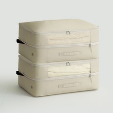 Nature Living Air Down 棉被整理箱 壓縮袋 沙米色, 2個, 1入