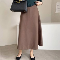 오키 여성용 믹스 플레어 롱 스커트