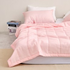 바자르 썸머 할리데이 시어서커 여름 차렵이불, 핑크