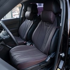 대한오토모빌 에어홀 자동차 시트커버, 카카오브라운, 1개