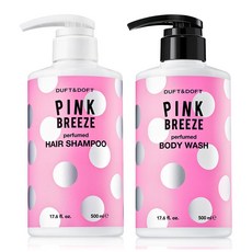 더프트앤도프트 핑크 브리즈 헤어 샴푸 500ml + 바디워시 500ml 세트, 1개
