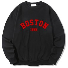 ILLUSO 男女通用 特厚刷毛 標準 Boston 1988 大學T