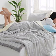 SCOHome 冰涼接觸涼感夏季薄被, 冷灰色