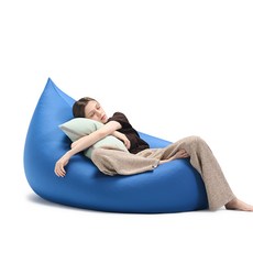 폴리몰리 1인용 스판 빈백 그랜드 LT201, 데님 블루