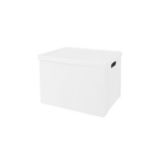 折疊式長方形生活收納箱 45L, Clova White, 1個