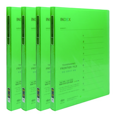 마이다스 30매 투명 프론티어 화일 A4, 녹색, 4개