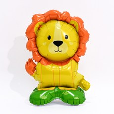 파티쇼 스탠드 은박풍선 소형, 사자, 3개