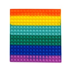 데일리프렌즈 팝잇 푸시팝 레인보우 사각형 뽁뽁이 대형 30 x 30 cm, 혼합색상, 1개