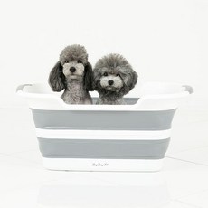 DING DONG PET 寵物基本款折疊浴盆, 灰色, 1組