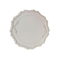 Maket Gamseong 復古高級矽膠餐墊, 灰色, 小號(23 x 23 x 0.5 cm)