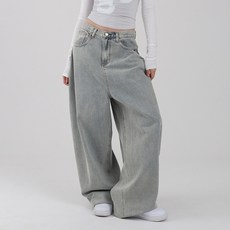 SUBI.JEANS 女款 短版 水洗處理 氣球版型 寬管牛仔褲 7518-1
