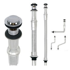 洗臉台排水口自動彈跳式排水管一體型, 1個