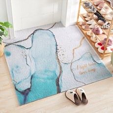 柔軟彩繪文字門墊, 藍色, 1個