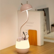 Riso House Dewalls 蘑菇書桌學生LED迷你卡通兔子檯燈 CL-D2, 粉紅色