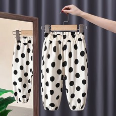 Arbe 兒童泡泡紗圓點防蚊褲