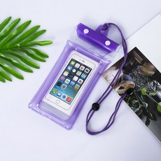 로얄그린 물놀이 핸드폰 방수팩, 퍼플투명, 1개