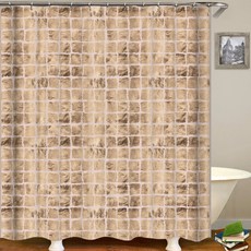 北歐風簡約浴室浴簾 L29 款式7 180 x 180 cm, 1個