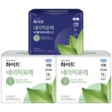 Clova White 超薄翼型衛生棉 L號 16入 2包+超長夜用衛生棉 8入, 1組