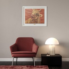 WE ART 東洋畫 民畫 風水畫 李重燮 黃牛, 畫布藝術（無框架）