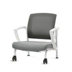 체어포커스 슬라이딩 좌식의자 C530, 화이트(팔걸이) + 블랙(등받이) + 고급 그레이(방석), 1개