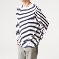 Rambla 男女通用條紋寬鬆版長袖T恤, TYPEB