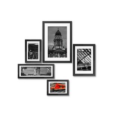 데코 인테리어 모던시티 액자 벽장식 스티커 세트, 베를린 + 블랙 내부프레임