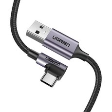 UGREEN 綠聯 直角Type-C快速充電線, 2m, 混色, 1個