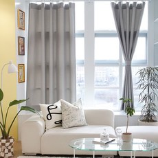 Maison Textile 中世紀抗菌日常遮光小窗窗簾, 灰色