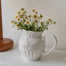 Mirnoa 凡爾賽宮歐式陶瓷花瓶 MMM3458, 白色