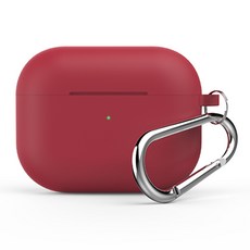 일렉토 애플 에어팟 프로 실리콘 키링 케이스, 로즈 레드, APSKC-RR
