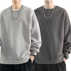 제이티엘 남성용 기본 데일리 코디 루즈핏 맨투맨 2p