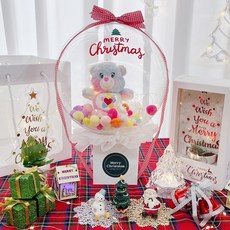 LOVELY FARM 聖誕快樂 角色娃娃氣球 + 壓克力樹 + 購物袋組合 Care Bears, True Heart Bear