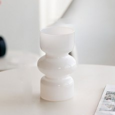 EVER HOUSE 復古純粹和諧波浪玻璃花瓶, 白色
