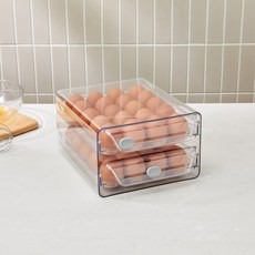 Modern House 2層抽屜式雞蛋收納盒 40格, 1個, 透明