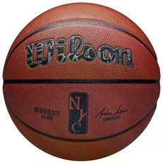 윌슨 NBA 어센틱 시티 뉴욕 농구공, 1개, WZ2016001XB