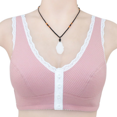 彩色白蕾絲哺乳內衣