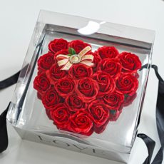 마음담은집 조화 특별한 플라워 용돈박스 세트 장미 + LED 조명, 레드(장미), 1개