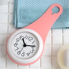 懸掛式浴室毛巾架時鐘, 粉紅色