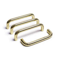 把手世界10基本DJ 2孔家具把手 P96mm 金色, 4個