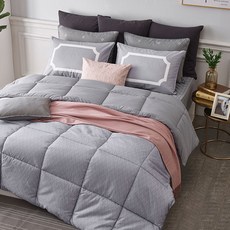 AlleCell 純色薄被枕套組