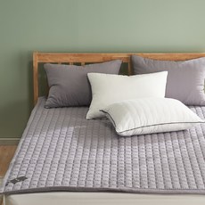 지베딩 포시즌 워싱 마이크로화이바 사계절용 침대패드, 그레이