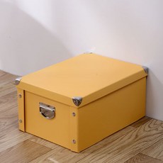 樣式紙生活盒 30 x 20 x 15cm, 01黃色, 1個