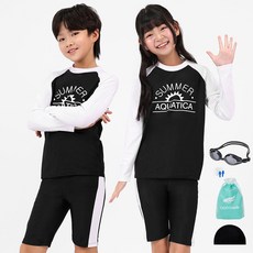 aquatica (AQUATICA) 兒童防磨衣 + 一般泳鏡 5件組 AQA311