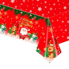 Market Pio 廚房 露營 聖誕節 派對 拋棄式桌布 款式4, 1個, 3個