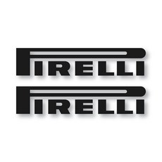 아웃도어 차량용 데칼 스티커 피렐리 대형, 블랙, 2개