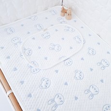 아이레빗 유아용 아이스론 양면 쿨매트 보니스마트 호환, 블루토끼, 1개