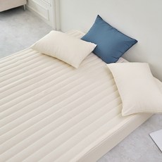 바자르 밀키터치 알러지케어 워싱 누빔밴딩 침대패드, 아이보리